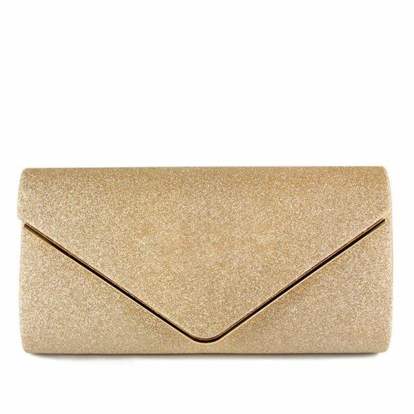 Clutches | Glitter Delicate Clutch Bags Gold – Womens