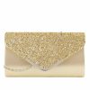 Clutches | Glitter Envelope/Metal Edge Clutch Bags Pink – Womens