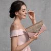 Clutches | Glitter Envelope/Metal Edge Clutch Bags Pink – Womens