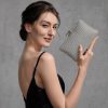 Clutches | Glitter/Crystal/ Rhinestone Hinge Handbags Silver – Womens