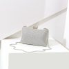 Clutches | Glitter/Crystal/ Rhinestone Hinge Handbags Silver – Womens