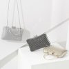 Clutches | Glitter/Crystal/ Rhinestone Hinge Handbags Silver – Womens