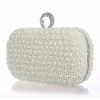 Clutches | Imitation Pearl Elegant Clutch Bags White – Womens