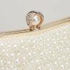 Clutches | Imitation Pearl Elegant Handbags Beige – Womens