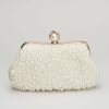 Clutches | Imitation Pearl Elegant Handbags Beige – Womens