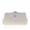 Clutches | Imitation Pearl Girly Clutch Bags White – Womens