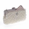 Clutches | Imitation Pearl Girly Clutch Bags White – Womens