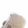 Clutches | Imitation Pearl Girly Clutch Bags White – Womens