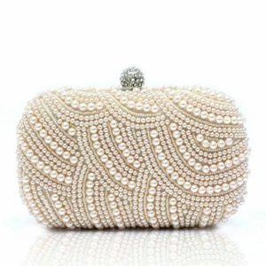 Clutches | Imitation Pearl Gorgeous Clutch Bags Champagne – Womens