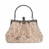 Clutches | Metal Fashionable Handbags Champagne – Womens