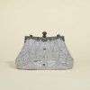 Clutches | Metal Fashionable Handbags Champagne – Womens