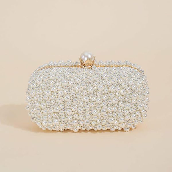 Clutches | Pearl Attractive/Charming/Refined Clutch Bags White – Womens