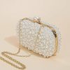 Clutches | Pearl Attractive/Charming/Refined Clutch Bags White – Womens