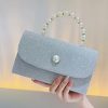 Clutches | Pearl Clutch Bags/Clutches & Evening Bags Silver – Womens