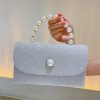 Clutches | Pearl Clutch Bags/Clutches & Evening Bags Silver – Womens