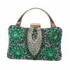 Clutches | Pretty/Refined/Rhinestone Style Handbags Green – Womens