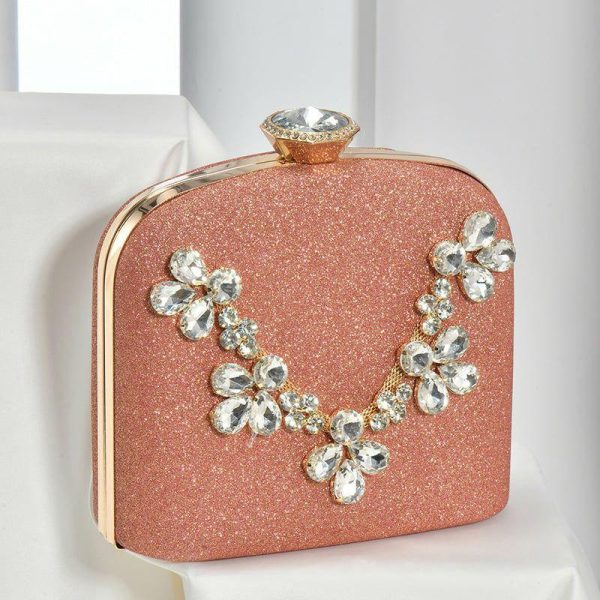 Clutches | Rhinestone Style/Shining Clutch Bags Pink – Womens