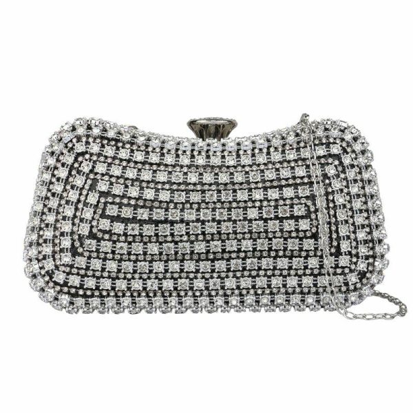 Clutches | Rhinestone Unique/Rhinestone Style Clutch Bags/Handbags Black – Womens