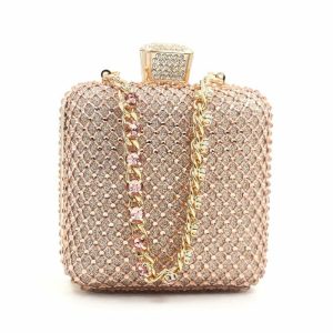 Clutches | Rhinestone Unique/Small Clutch Bags/Handbags Champagne – Womens