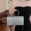 Clutches | Rhinestone/Glitter Clutch Bags/Clutches & Evening Bags Silver – Womens