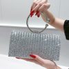 Clutches | Rhinestone/Glitter Clutch Bags/Clutches & Evening Bags Silver – Womens