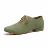 Dance Shoes | Men’s Ballroom Shoes Latin Shoes Lace-up Chunky Heel Nubuck Indoor Solid Color Dance Shoes Camel – Womens