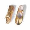 Dance Shoes | Women’s Ballet Shoes Flat Heel Faux Leather Indoor Solid Color Dance Shoes Gold – Womens