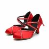 Dance Shoes | Women’s Ballroom Shoes Beading Rhinestone Satin Indoor Dance Shoes Apricot – Womens