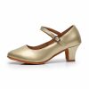 Dance Shoes | Women’s Ballroom Shoes Buckle Leatherette Dance Shoes Silver – Womens