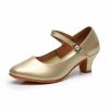 Dance Shoes | Women’s Ballroom Shoes Buckle Leatherette Dance Shoes Silver – Womens