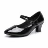 Dance Shoes | Women’s Ballroom Shoes Buckle Leatherette Dance Shoes Silver – Womens