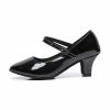 Dance Shoes | Women’s Ballroom Shoes Buckle Leatherette Dance Shoes Silver – Womens