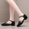 Dance Shoes | Women’s Ballroom Shoes Cuban Heel Suede Indoor Dance Shoes Black – Womens