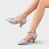 Dance Shoes | Women’s Ballroom Shoes High Heel Glitter Indoor Solid Color Dance Shoes Silver – Womens