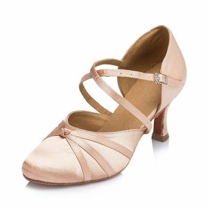 Dance Shoes | Women’s Ballroom Shoes High Heel Satin Indoor Dance Shoes Nude – Womens