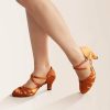 Dance Shoes | Women’s Ballroom Shoes High Heel Satin Indoor Solid Color Dance Shoes Brown – Womens