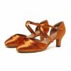 Dance Shoes | Women’s Ballroom Shoes High Heel Satin Indoor Solid Color Dance Shoes Brown – Womens