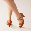 Dance Shoes | Women’s Ballroom Shoes High Heel Satin Indoor Solid Color Dance Shoes Brown – Womens