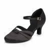 Dance Shoes | Women’s Ballroom Shoes Hollow-out High Heel Satin Indoor Solid Color Dance Shoes Black – Womens