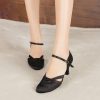 Dance Shoes | Women’s Ballroom Shoes Hollow-out High Heel Satin Indoor Solid Color Dance Shoes Black – Womens