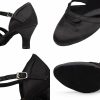 Dance Shoes | Women’s Ballroom Shoes Hollow-out High Heel Satin Indoor Solid Color Dance Shoes Black – Womens