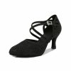 Dance Shoes | Women’s Ballroom Shoes Hollow-out Rhinestone High Heel Glitter Indoor Solid Color Dance Shoes Black – Womens