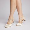 Dance Shoes | Women’s Ballroom Shoes Low Heel Satin Indoor Solid Color Dance Shoes Beige – Womens