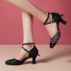 Dance Shoes | Women’s Ballroom Shoes Rhinestone High Heel Satin Indoor Solid Color Dance Shoes Champagne – Womens