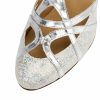 Dance Shoes | Women’s Ballroom Shoes Sequin High Heel Glitter Indoor Color Block Dance Shoes Silver – Womens