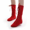 Dance Shoes | Women’s Dance Boots Jazz Shoes Flat Heel Canvas Indoor Solid Color Boots Dance Shoes Black – Womens