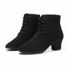 Dance Shoes | Women’s Dance Boots Lace-up Canvas Dance Shoes Black – Womens