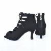 Dance Shoes | Women’s Dance Boots Latin Shoes Lace-up Suede Dance Shoes Black – Womens