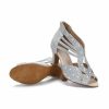 Dance Shoes | Women’s Imitation Pearl Rhinestone High Heel Leatherette Indoor Solid Color Dance Shoes Silver – Womens