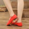 Dance Shoes | Women’s Jazz Shoes Flat Heel Canvas Indoor Solid Color Dance Shoes Pink – Womens